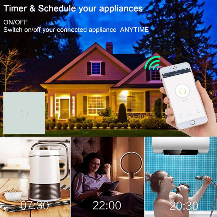 Interruptor Inteligente de Pared TYSH con 2 teclas, Módulo Táctil para Lámpara con Control Remoto Inalámbrico - Imagen 3
